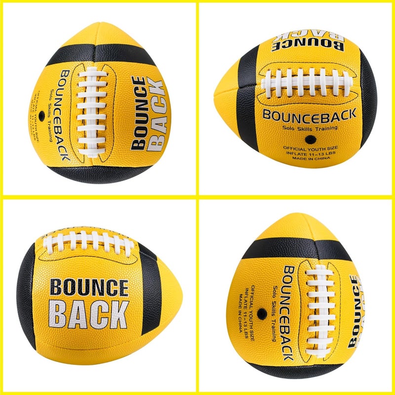 BOUNCEBACK Soft Leather Training Football, Youth Size & Official Size, Fatherless PU PassCatch Solo Enhancing Passing Catching(with Pump) - Image 4